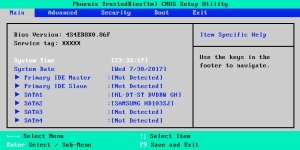 bios cmos boot setting simulator